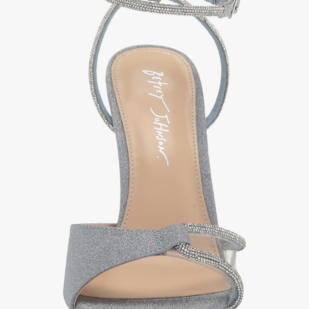 Betsey Johnson Glittering Silver Heels